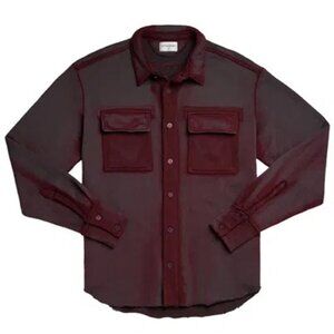 Cotton Citizen Men's Size M Bronx Distressed Wine Shirt Jacket Shacket NEW